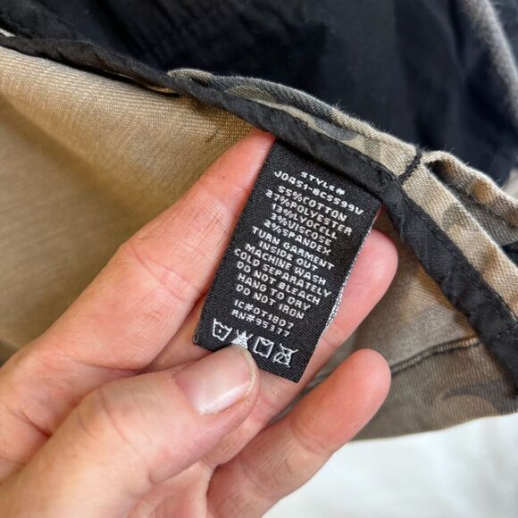 Sanctuary Green Army Camo Print Mock Neck Cargo Utility Jacket Size Medium - Picture 4 of 14